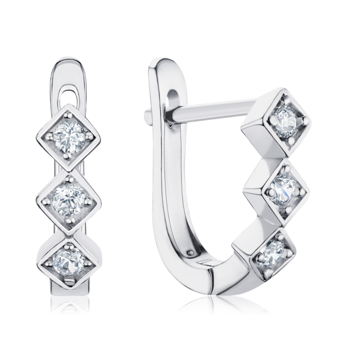 Серебряные серьги с фианитами С2Ф/340