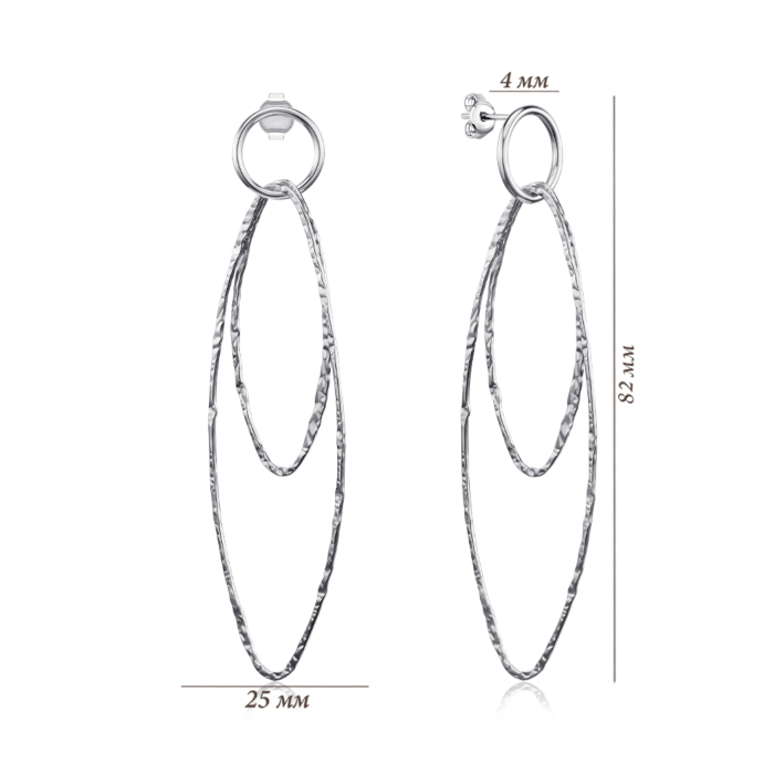Срібні сережки. Артикул OF036-0057-E/12