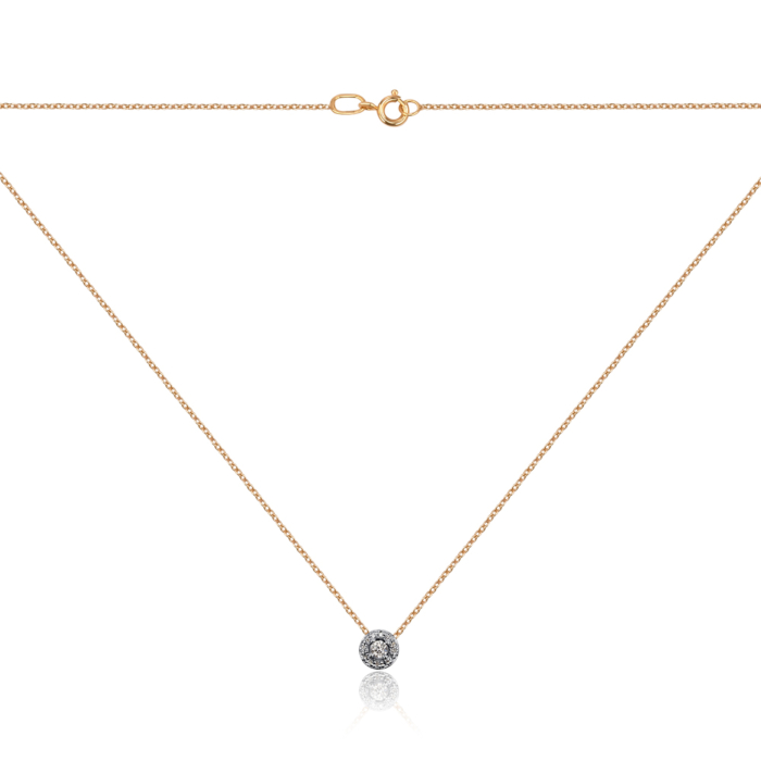 Золотое колье с бриллиантами. Артикул 809000/66024-3/14/1/8558