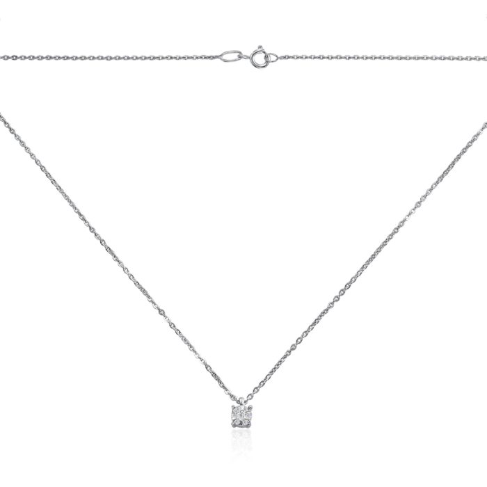 Золоте кольє з діамантами. Артикул 809012/66024-3/02/1/9082