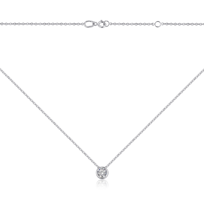 Золотое колье с фианитом Tesori. Артикул 31823/66024-3/02/1/4028