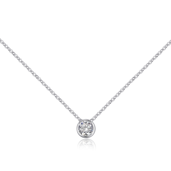 Золотое колье с фианитом Tesori. Артикул 31823/66024-3/02/1/4028