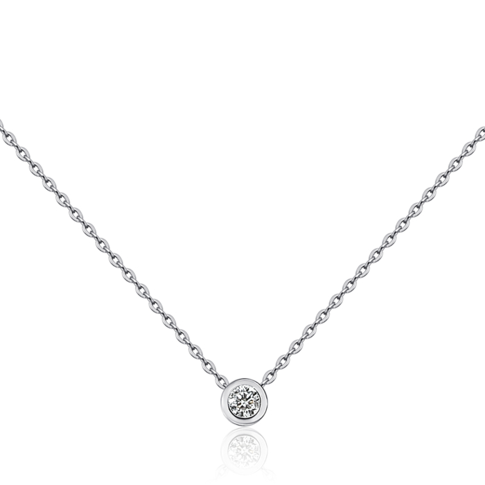 Золоте кольє з діамантом. Артикул 52963/66024-3/02/1/9024