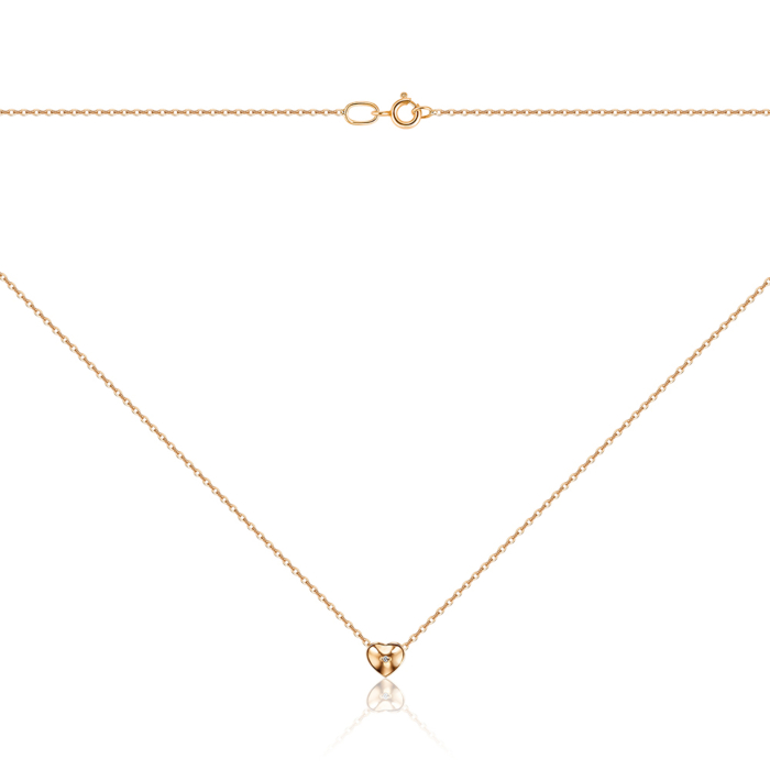 Золотое колье с бриллиантом. Артикул 809014/66024-3/01/0/9023