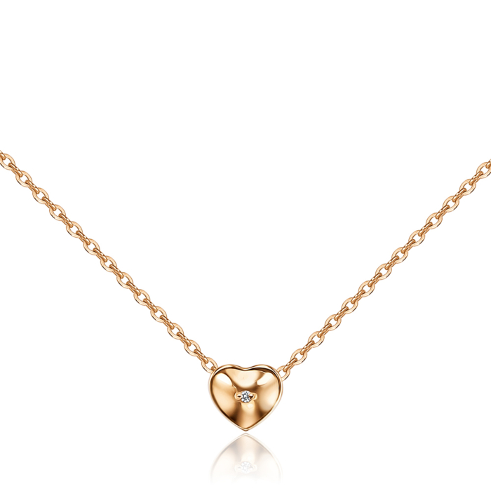 Золотое колье с бриллиантом. Артикул 809014/66024-3/01/0/9023