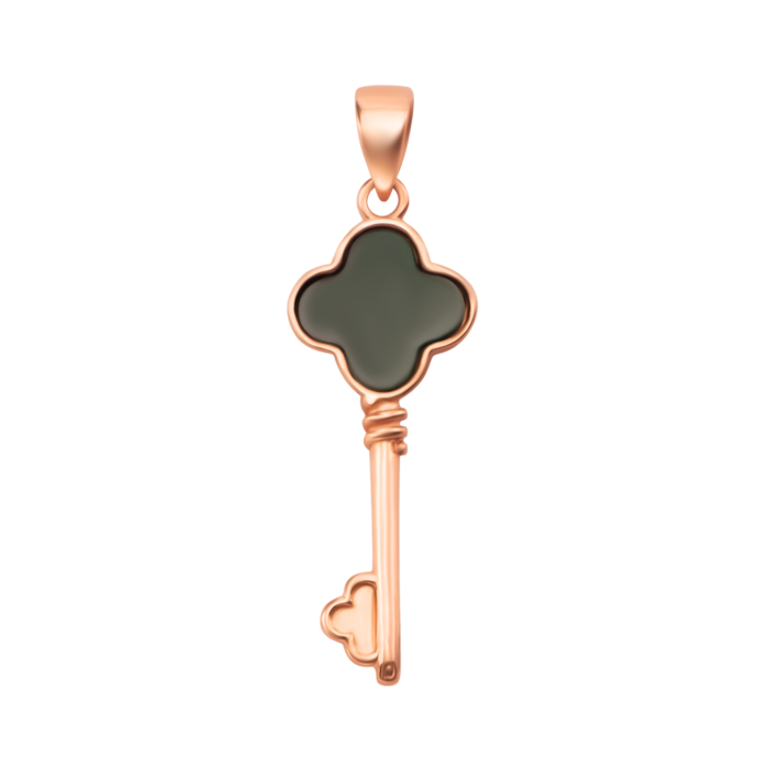 Золота підвіска Ключик з малахітом. Артикул UG53/51/278