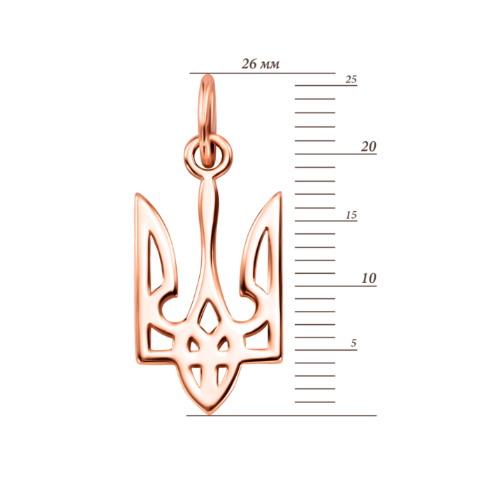 Золота підвіска Герб України. Артикул UG530/0241/00/01/01