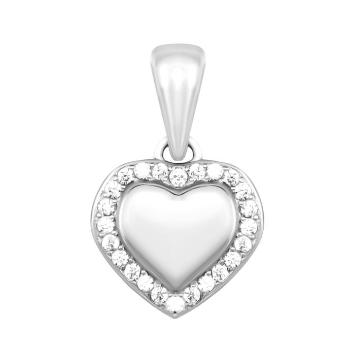 Золота підвіска Серце з фіанітами. Артикул UG5300040/02/00/0169