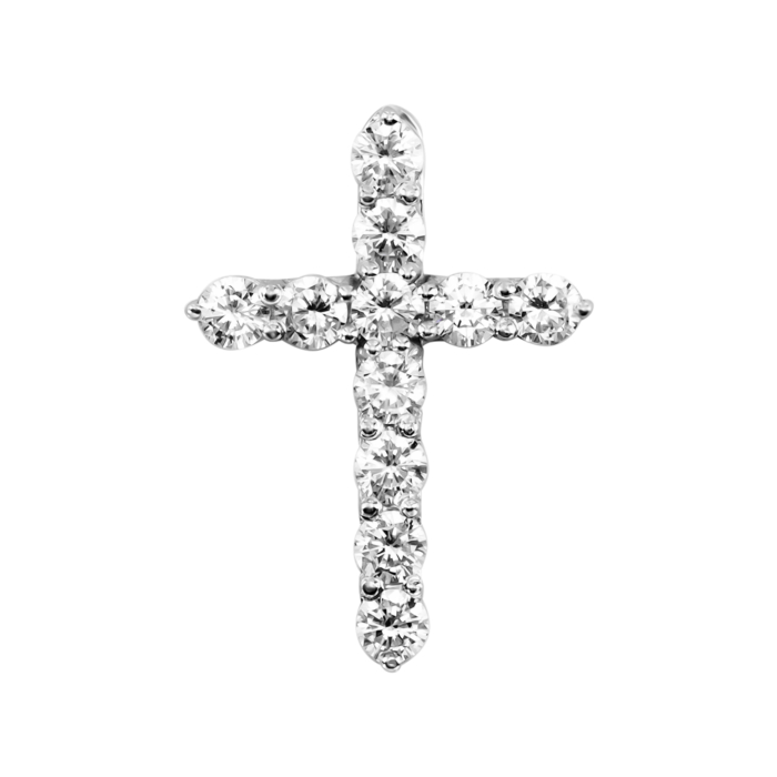 Срібна підвіска Хрестик з фіанітами. Артикул UG53011/1р-CZ