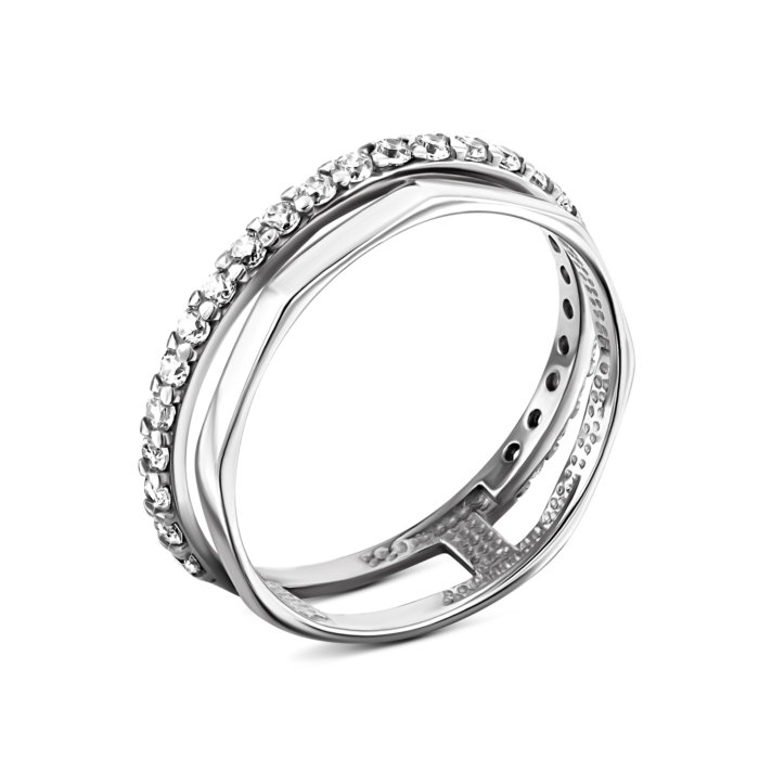 Золота каблучка з фіанітами. Артикул UG5КВ3018.1