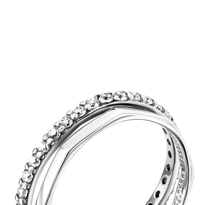 Золота каблучка з фіанітами. Артикул UG5КВ3018.1