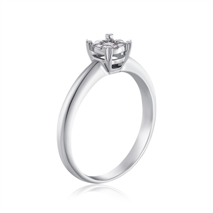 Золотое кольцо с бриллиантами. Артикул 52203/02/1/9219