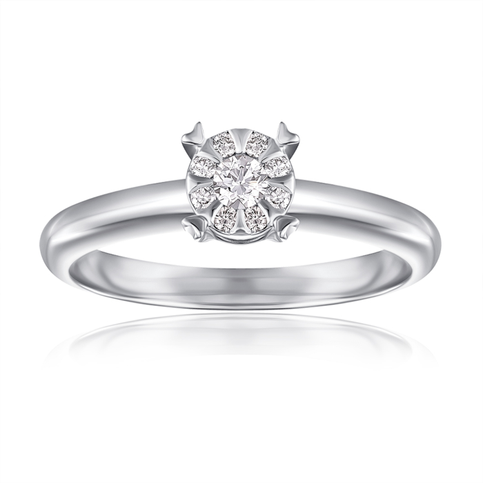 Золотое кольцо с бриллиантами. Артикул 52203/02/1/9219