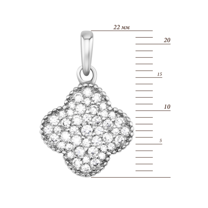 Срібна підвіска з фіанітами. Артикул UG530242