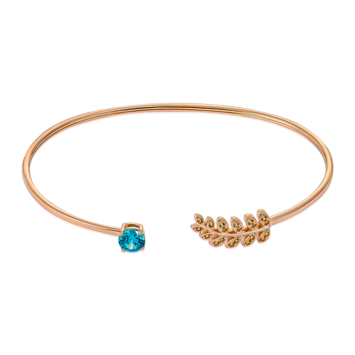 Золотий браслет з фіанітами. Артикул 7203/01/0/4730