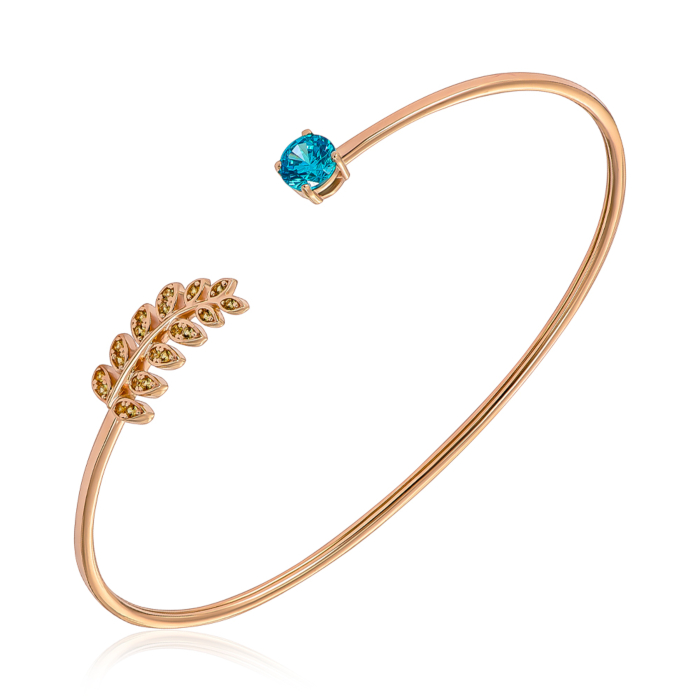 Золотий браслет з фіанітами. Артикул 7203/01/0/4730