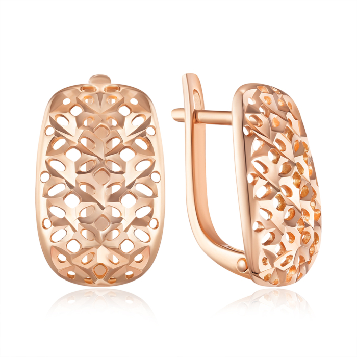 Золотые серьги с алмазной гранью. Артикул 2403