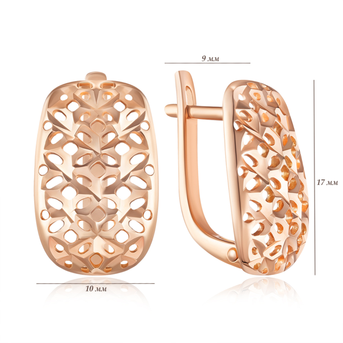 Золотые серьги с алмазной гранью. Артикул 2403