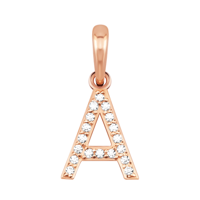 Золотая подвеска Буква А с фианитам Артикул UG531/0001/00/01/01