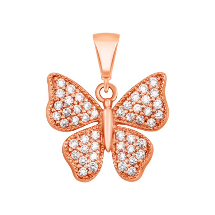 Золота підвіска Метелик з фіанітами. Артикул UG53101025401