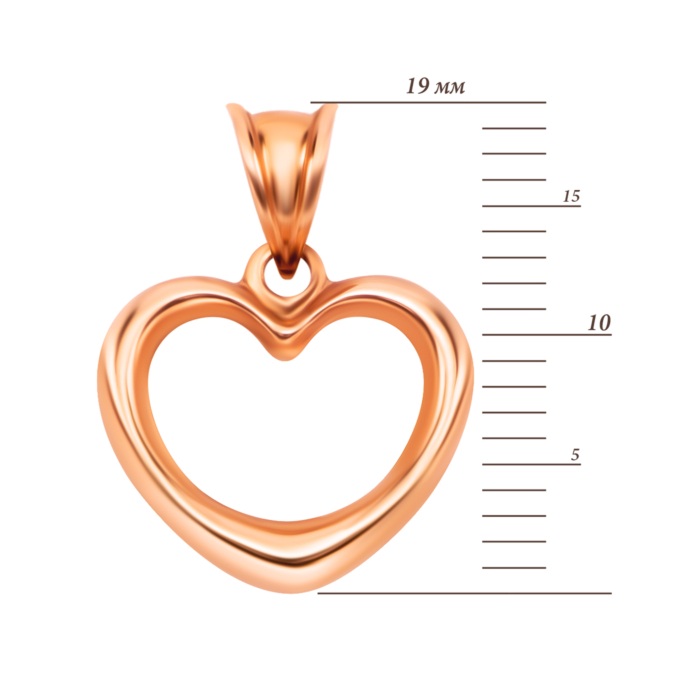 Золота підвіска Серце. Артикул UG53102023301