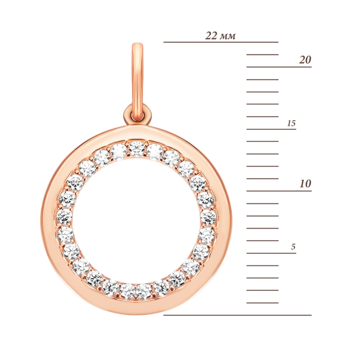 Золота підвіска з фіанітами. Артикул UG5310729010101