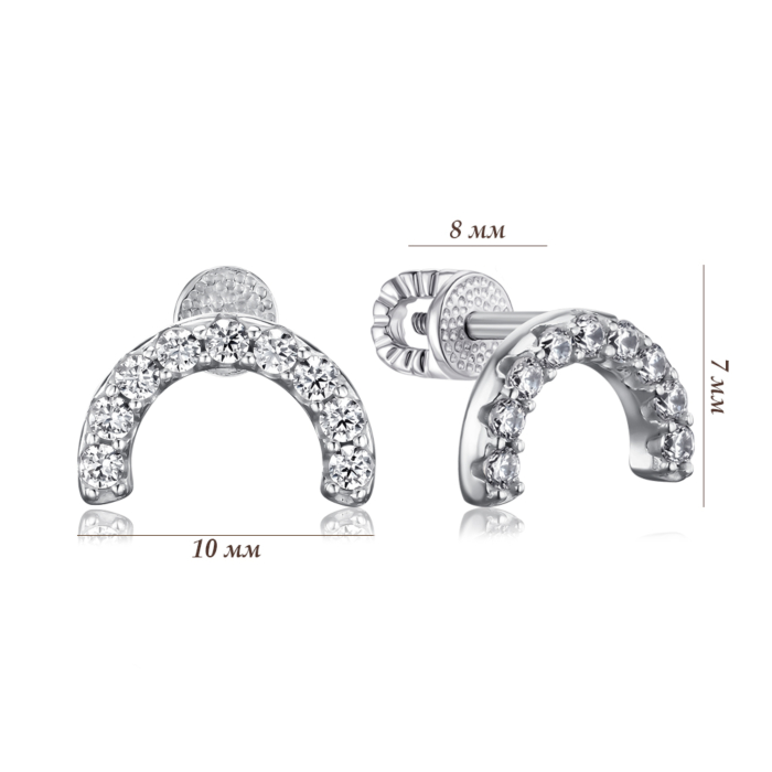 Срібні сережки з фіанітами 41313/12/1/3