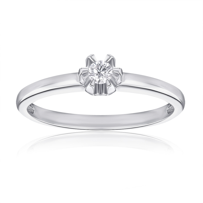 Золота каблучка з діамантом. Артикул 53513/02/1/8602