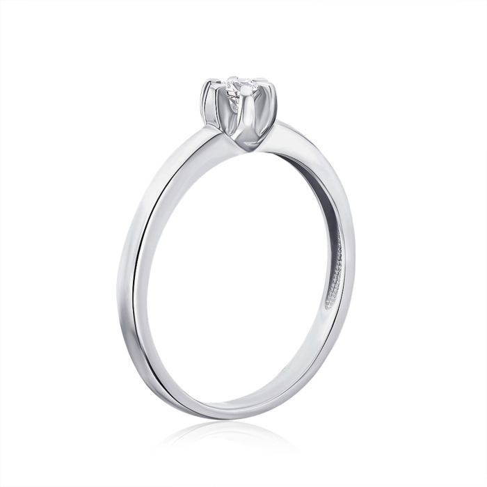 Золота каблучка з діамантом. Артикул 53513/02/1/8602