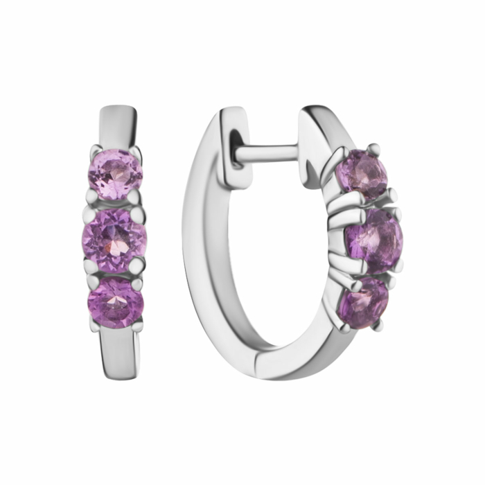Серебряные серьги с аметистом. Артикул UG5E31577 с ам