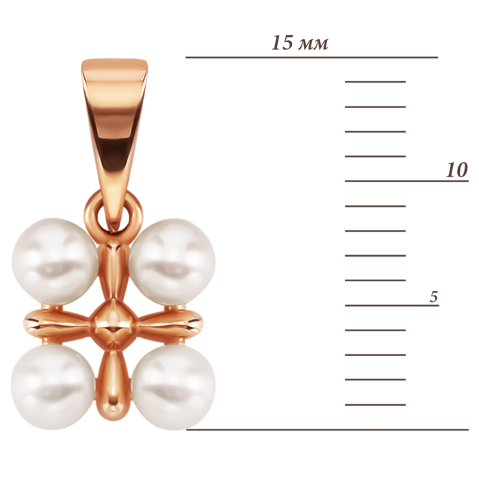 Золота підвіска з перлами. Артикул UG5319041710101п