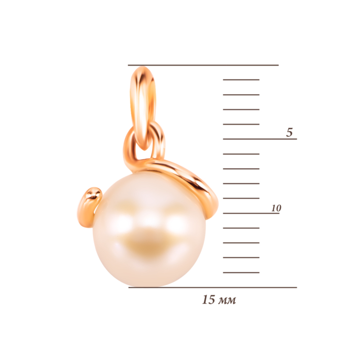Золота підвіска з перлиною. Артикул UG5319100410101п