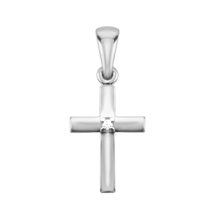 Золота підвіска Хрестик з фіанітом. Артикул UG532008/02/1/13