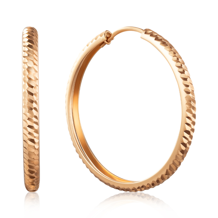 Золоті сережки-конго без вставки. Артикул 20823/б