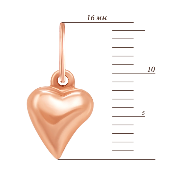 Золота підвіска «Серце». Артикул 33019/1