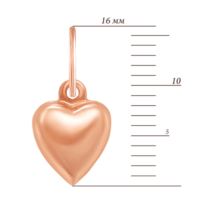 Золота підвіска «Серце». Артикул  33019/2