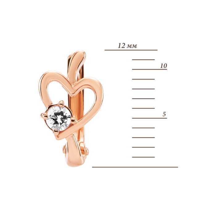 Золотые серьги с фианитами. Артикул UG5332536