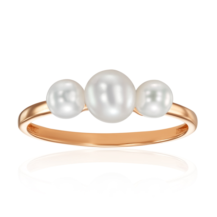 Золотое кольцо с жемчугом. Артикул 18233/01/0/4292