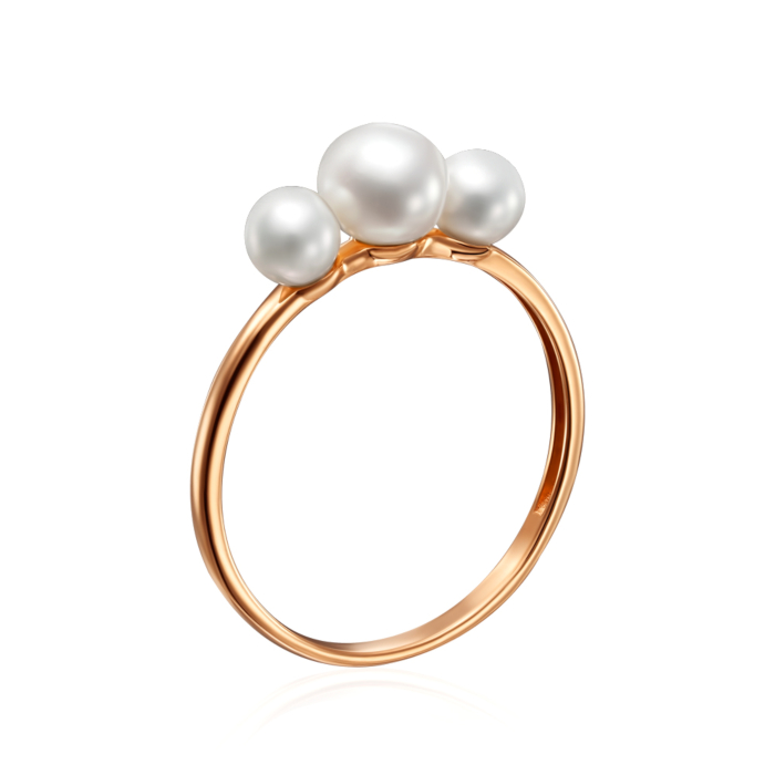 Золотое кольцо с жемчугом. Артикул 18233/01/0/4292