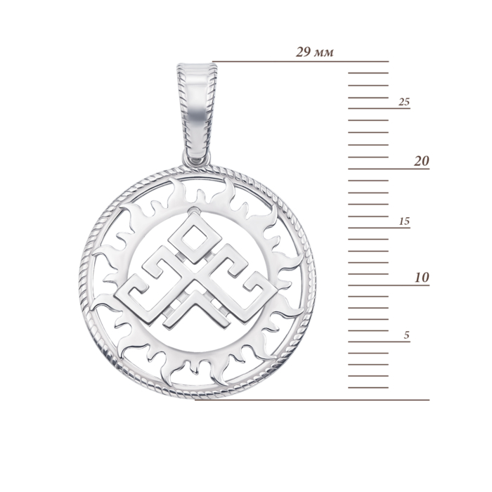 Срібна підвіска-оберіг «Рожаниця». Артикул 35015/12/1