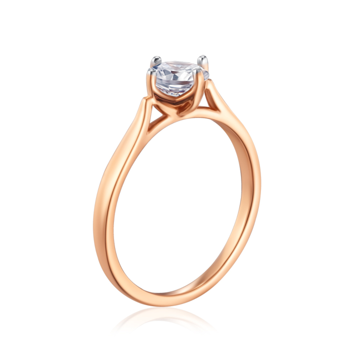 Золота каблучка з фіанітом. Артикул 13273/01/1/22