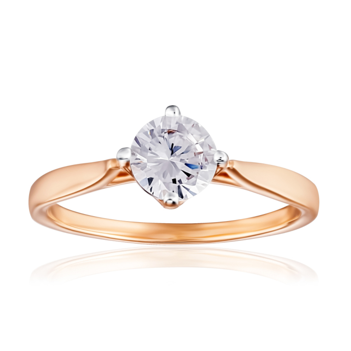 Золота каблучка з фіанітом. Артикул 13273/01/1/22