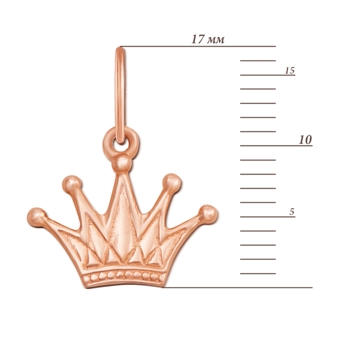 Золота підвіска «Корона». Артикул 3737