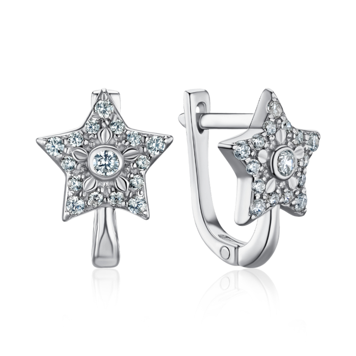 Серебряные серьги. Артикул 40473/12/1/350