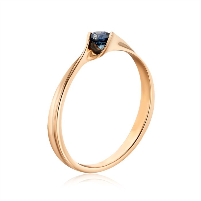 Золотое кольцо с сапфиром. Артикул 52183/01/0/8053