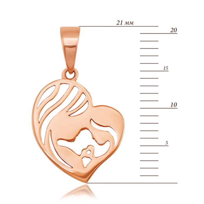 Золота підвіска «Серце». Артикул 3891