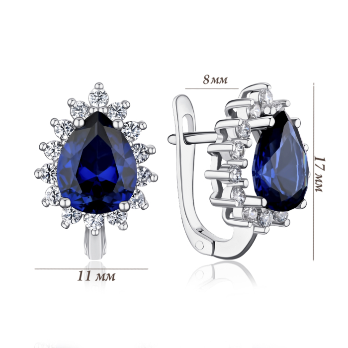 Серебряные серьги. Артикул 40417/12/1/2115