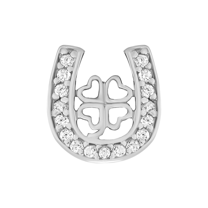 Срібна підвіска Конюшина з фіанітами. Артикул UG539095