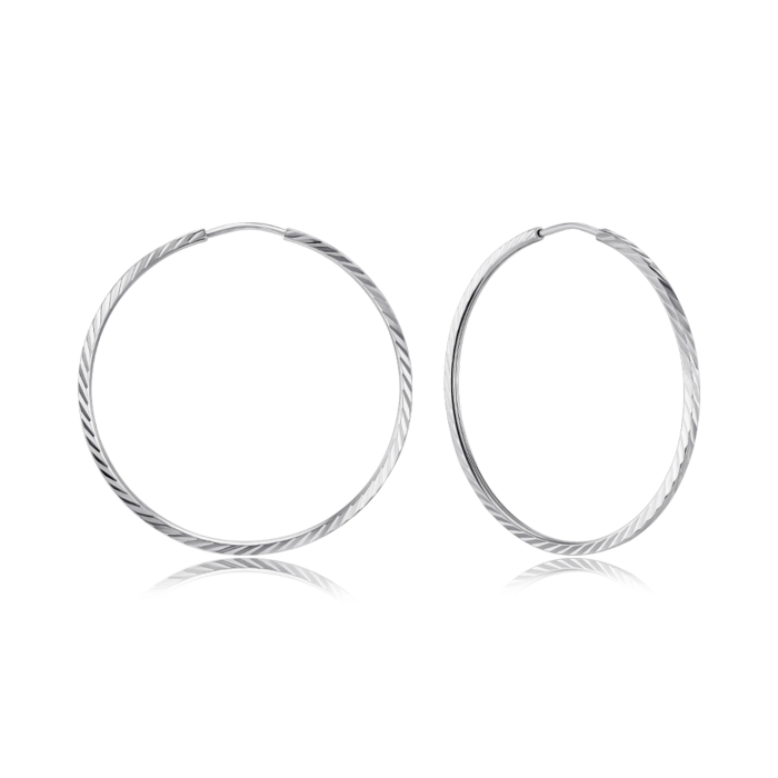 Срібні сережки-конго c20810/4