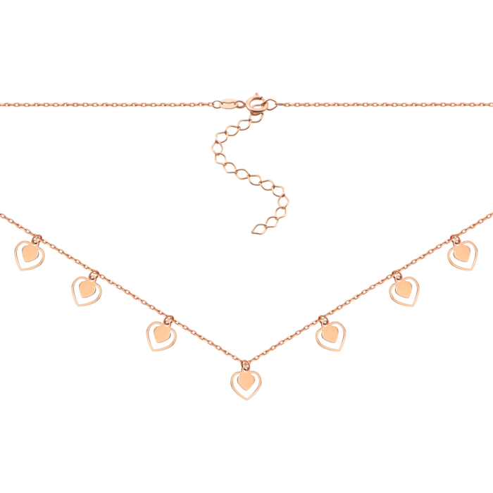 Золоте кольє Серця. Артикул UG54/21/234